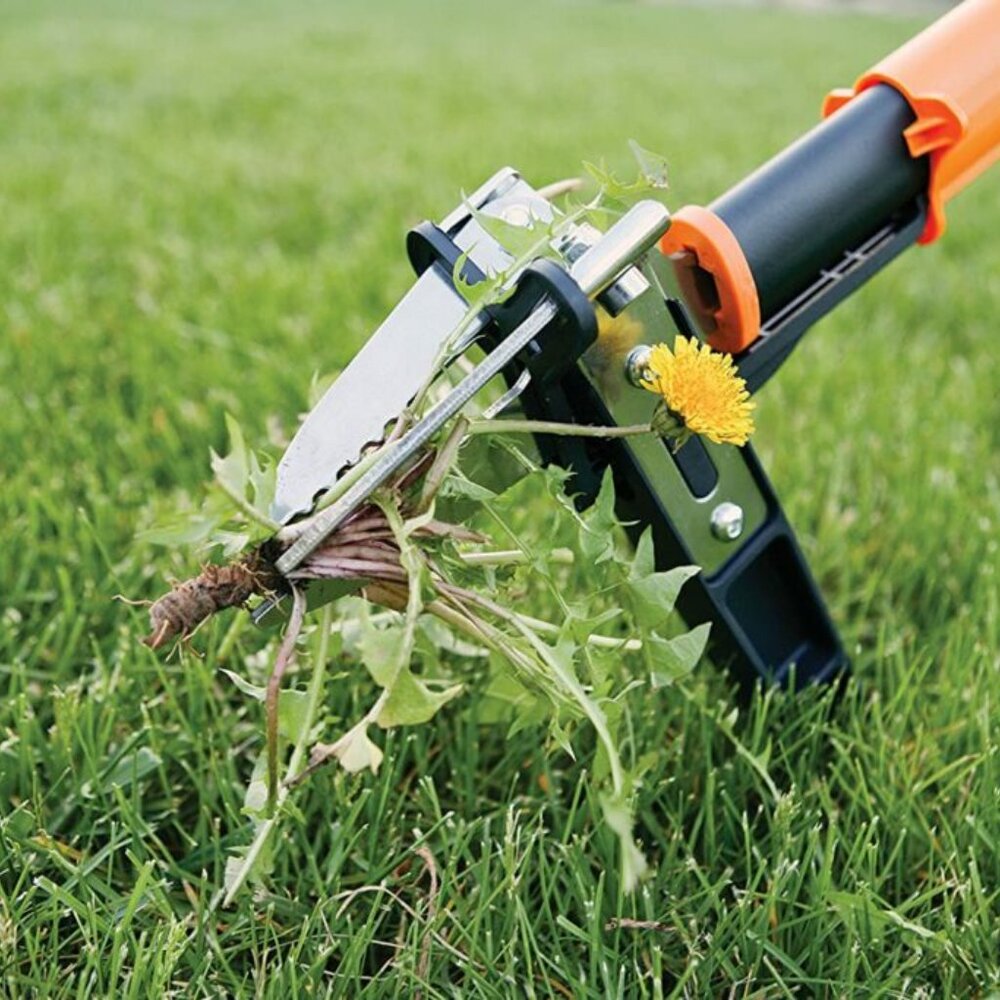 Fiskars 4-Claw Stand Up Weeder Gardening Hand Weeding Tool with 39" Long Easy - Picture 2 of 13